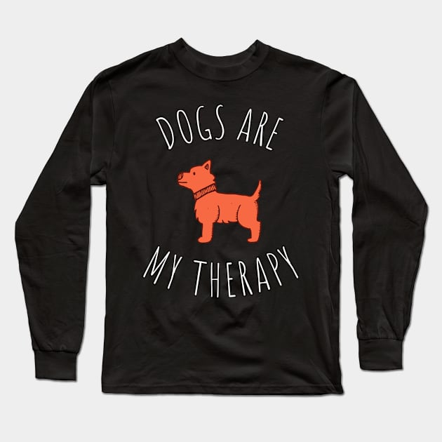 dogs are my therapy Long Sleeve T-Shirt by juinwonderland 41